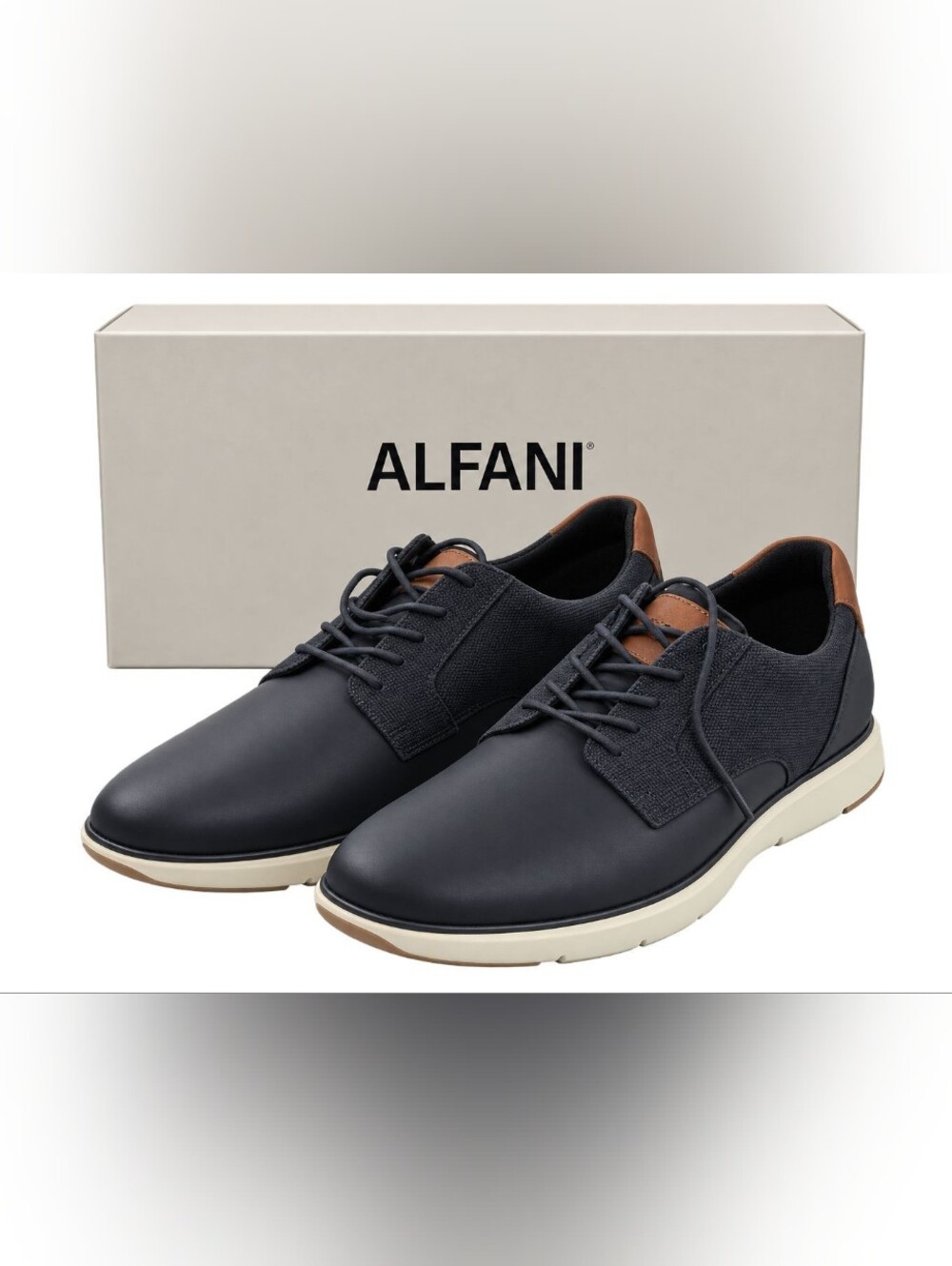 Alfani Landan Men’s Navy Casual Dress Shoes Size 9M NIB